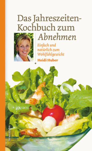 DIE BESTEN SAISONALEN GENUSSREZEPTE, DIE AUCH IHRER FIGUR GUT TUN! Heidi Huber weiß aus eigener Erfahrung, wie wichtig eine gesunde und ausgewogene Ernährung nicht nur für eine gute Figur, sondern vor allem auch für Körper, Geist und Seele ist. Der Weg zum Erfolg liegt dabei im Rhythmus der Jahreszeiten und in den frischen, saisonalen Produkten. In ihrem Buch geht es vor allem um die Freude am Essen und den bewussten Genuss ohne Reue und schlechtes Gewissen, strikte Ernährungsregeln und Verbote gibt es nicht. Heidi Hubers Rezepte sind vielfach erprobt, einfach und schmackhaft und helfen Ihnen, das persönliche Wohlfühlgewicht auf gesunde Weise zu erreichen, ohne danach gleich wieder zuzunehmen. - viele hilfreiche Informationen für eine langfristige Ernährungsumstellung - alltagstaugliche Rezepte - Wissenswertes über Obst und Gemüse - Gliederung nach Jahreszeiten - Kochen mit gesunden, saisonalen Produkten - mit Bewegungs- und Motivationstipps - viele Tipps wie z.B. richtige Portionsgrößen oder Mittagessen für Berufstätige - liebevoll bebildert Spüren Sie die positiven Folgen der jahreszeitlichen Ernährung in Ihrem Leben, achten Sie bewusster darauf, was die Natur gerade bietet, und nehmen Sie weitgehend natürliche Nahrungsmittel zu sich. Im Frühling bieten sich Bärlauch, Spinat, Rhabarber und Co. an, im Sommer besonders die knackfrischen Salate in allen Variationen, im Herbst Kürbis, Äpfel, Birnen und weitere regionale Spezialitäten und im Winter z.B. wärmendes Kohlgemüse. Alles nach Plan! Dieses Buch liefert Ihnen keine klare Anleitung, was Sie wann essen dürfen, wie viel Bewegung die Abnahme unterstützt und welche Gewichtsabnahme Sie erwarten können. Sie bekommen etwas Besseres: einen eigenen Plan, der stimmig ist, Ihren Bedürfnissen entspricht und der Sie auf dem Weg zu Ihrem Wohlfühlgewicht begleitet. Weitere Bücher der Autorin: - "Schnelle Küche für jeden Tag. Frisch kochen leicht gemacht" - "Köstlichkeiten aus Germteig" - "Das Bäuerinnen-Kochbuch der Jahreszeiten. 365 Rezepte nach dem Erntekalender" "Dieses Buch ist eine wahre Fundgrube für einfache, saisonale Rezepte, die gesund sind und dabei auch noch toll schmecken! Viele der Gerichte habe ich auch für meine Kinder gekocht, die ebenfalls begeistert sind."