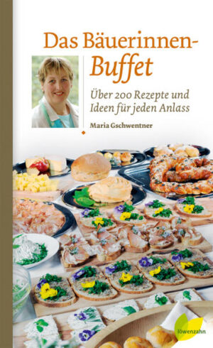 SO GELINGT DAS PERFEKTE BUFFET! Ein tolles Buffet und trotzdem Zeit für die Gäste - in diesem Buch finden Sie erprobte Rezepte sowie Tipps und Tricks für entspannte Gastgeber. Sie planen ein großes Geburtstagsfest, eine lockere Gartenparty oder eine elegantere Feier im kleinen Kreis, wollen aber nicht den ganzen Abend in der Küche verbringen? In diesem Buch erfahren Sie alles, was Sie zur Vorbereitung und Präsentation eines schmackhaften und gleichzeitig praktischen Buffets brauchen. Die erfolgreiche Kochbuchautorin Maria Gschwentner hat ihre besten Ideen und Rezepte für dieses Buch zusammengestellt. Ob nun eine traditionelle Tiroler Jause, warme Häppchen zum runden Geburtstag oder ein feines, kleines Dessertbuffet - hier ist für jeden Geschmack etwas dabei. Und mit vielen Dekorationsvorschlägen und nützlichen Tipps haben Sie garantiert alles im Griff - wie viel rechnet man pro Person, wie plant man die Arbeitsabläufe, wie dekoriert man die verführerischen Häppchen? Ihre Gäste werden staunen! - originelle Rezepte für jeden Anlass - alles für die perfekte Planung und Vorbereitung - wunderschöne Dekorationstipps für ein gelungenes Buffet - eigenes Kapitel ″Voller Wert - ein Vollwertbuffet!″ - Wissenswertes über Käse und Speck - neue und traditionelle Rezepte - praxiserprobt - stimmungsvolle Fotos Genießen Sie mit allen Sinnen die kleinen Köstlichkeiten! Ein ″Leben in Fülle″ - ein Buffettisch kann uns die Augen öffnen. In einer Zeit wo alles jederzeit verfügbar ist, steigt der Wert an biologischen, natürlichen Lebensmitteln. Maria Gschwentner zeigt, wie mit hochwertigen Produkten aus der Region auch Ihr Buffet bleibenden Eindruck hinterlässt!