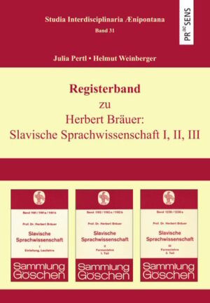 Registerband zu Herbert Bräuer: Slavische Sprachwissenschaft I