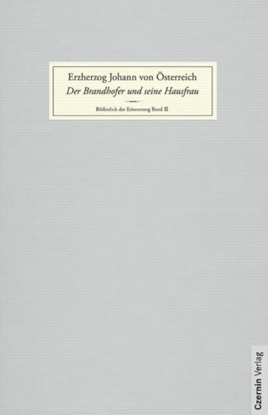 „Der Brandhofer und seine Hausfrau“ aus der Feder von Erzherzog Johann führt in die Historie der Habsburger, festgemacht an Johanns Verbindung zu einer einfachen Frau aus dem Volk, Anna Plochl, der Ahnmutter der Grafen Meran. Was gibt es Schöneres als Liebesgeschichten? Und welche sind ergreifender als jene mit Happy End? Vielleicht ist das die Hauptursache, weshalb die Geschichte des österreichischen Erzherzogs Johann (1782-1859) und der Ausseer Postmeisters-Tochter Anna Plochl (1804-1885) seit Generationen die Menschen bewegt - eine Geschichte, die, bereits zu Lebzeiten der beiden, oft genug verkitscht wurde und die den Geist von Romantik und Biedermeier atmet, als sei sie nur deswegen in Szene gesetzt worden. Erzherzog Johann, das in Florenz geborene dreizehnte Kind des Großherzogs der Toskana, Pietro Leopoldo, und späteren Kaisers Leopold II. sowie der Maria Luisa von Spanien hat diese Geschichte im Frühjahr 1850 geschrieben, nur wenige Wochen, nachdem er sein Amt als deutscher Reichsverweser in Frankfurt am Main niedergelegt hatte und in seine steirische Heimat zurückgekehrt war. Es dauerte aber achtzig Jahre, bis sie zum ersten Mal, mit Zustimmung der Nachfahren, veröffentlicht wurde - ein Dokument „reinster, lauterster Menschlichkeit“, wie der damalige Herausgeber der Erzählung, Alfred Wokaun, schrieb.