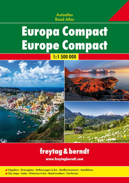 Der freytag & berndt Autoatlas Europa Compact besticht mit einem übersichtlichen Kartenbild und bietet zahlreiche Zusatzinformationen wie z.B. Straßenbeschaffenheit, Sehenswürdigkeiten, Campingplätze und diverse Innenstadtpläne. Mit dem umfangreichen Ortsregister gelingt zudem eine rasche Orientierung. Ortsregister, Entfernungen in km, Straßennummern, Autofähren, 34 Citypläne (zB Berlin, Helsinki, London, Madrid, Prag, Rom, Zagreb und Wien)