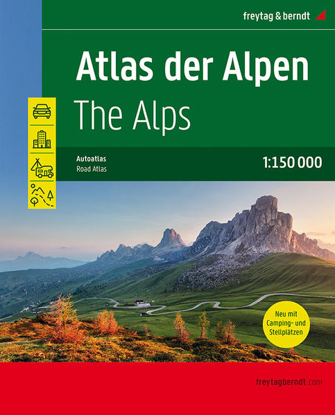 Der Straßenatlas "Atlas der Alpen 1:150.000" ist der ideale Wegbegleiter für alle, die mit dem Auto in den Alpen unterwegs sind und dabei nicht nur Autobahnen und Schnellstraßen nutzen möchten. Mit dem detailreichen Kartenbild und dem genauen Maßstab lassen sich auch Nebenstraßen und Fahrwege entdecken die in Übersichtskarten nicht eingezeichnet sind. Landschaftlich schöne Strecken sind eigens hervorgehoben. Für Camper und Caravan-Enthusiasten wurden alle Camping- und Stellplätze eingezeichnet. Thematisch folgt die Abdeckung dem gesamten Alpenbogen von Marseille im Westen bis Bratislava im Osten. Österreich und die Schweiz sind dabei komplett abgedeckt, alle angrenzenden Länder soweit die Alpen reichen. Details: Ortsregister, Citypläne, Camping- und Stellplatzinfos, Planungskarte Europa 1:3,5 Mio. Autoatlanten und Straßenkarten von freytag & berndt sind für viele Länder und Regionen weltweit erhältlich.