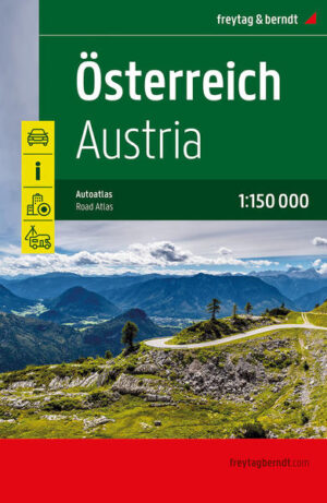 Neben der übersichtlichen Gestaltung bietet der praktische Autoatlas Österreich 1:150.000 zahlreiche Zusatzinformationen wie z.B. Sehenswürdigkeiten, Campingplätze und jede Menge Stadtpläne. Auto- und Motorradfahrer schätzen die exakte Kartographie von freytag & berndt besonders für die Planung und Orientierung vor Ort. Wohnwagenfahrer und Camper finden in diesem Straßenatlas für Österreich alle Campingplätze und Stellplätze. In einem eigenen Verzeichnis werden alle Kontaktinformationen angeführt. Informationen zum Autoatlas Österreich Maßstab 1:150.000 Verdeckte Spiralbindung Touristische Informationen Camping- und Stellplätze Ortsregister mit Postleitzahlen 63 Innenstadtpläne