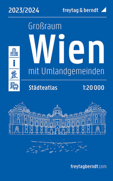 Mit dem handlichen Städteatlas Großraum Wien 1:20.000 von freytag & berndt findet man sich dank des genauen Maßstabs und des klaren Kartenbilds in Wien immer bestens zurecht. Im 180-seitigen Kartenteil wird der Großraum Wien mit den wichtigsten umliegenden Gemeinden dargestellt. Durch die kompakte Buchform ist der Städteatlas besonders komfortabel in der Handhabung. Informationen zum Städteatlas Großraum Wien 1:20.000 Großraum Wien 1:20.000 Innenstadtplan 1:12.500 Wien und Umgebung 1:300.000 Durchfahrtsplan Öffentliche Verkehrsmittel Einbahnen Kurzparkzonen Stadtwanderwege Straßenverzeichnis Der freytag & berndt Städteatlas Großraum Wien im Maßstab 1:20.000 ist ideal für alle, die Wien auf eigene Faust erkunden möchten. Mit seiner reichen Geschichte, atemberaubenden Architektur, einzigartigen Kultur und vorzüglichen Gastronomie ist Wien ein Muss für jeden Reisenden. Gedruckt in Österreich.