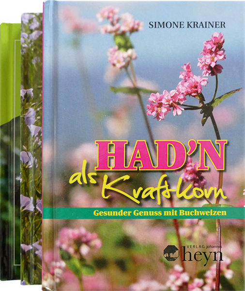 Köstlich & gesund sind sie alle drei: Das goldgelbe Öl des Leinsamens, das als optimaler Omega-3-Fettsäuren-Lieferant am besten kalt zu Salat oder Quark zu genießen ist. Glutenfreier Buchweizen, der in Kärnten Haden heißt und sich nicht nur zum Backen, sondern auch zum Kochen eignet. Und die frischen Küchenkräuter, die man leicht im Garten, auf dem Balkon oder sogar auf dem Fensterbrett ziehen kann. Drei Ratgeber voller Wissen, Tipps & Rezepte