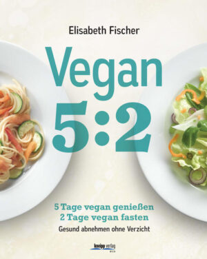 Zwei Erfolgskonzepte in einem Buch vereint: die 5:2-Diät und Vegan fasten. Mit dieser starken Kombination nimmt man garantiert ab und hält das Gewicht dauerhaft. Weitere positive Wirkung: Fünf Tage vollwertig vegan genießen und zwei Tage basisch vegan fasten aktiviert Anti-Aging-Prozesse im Organismus und fördert die Gesundheit nachhaltig! Aus dem Inhalt: Dauerhaft schlank ohne Verzicht Wochenpläne und Tagesstrategien Persönliche Erfahrungen mit Vegan 5:2 120 neue vegane Rezepte Auch das hält schlank: fruchtig süß und zuckerfrei Vegan 5:2 ist die langfristige Lösung für alle, die mit ihrem Gewicht unzufrieden sind. Dieses Programm lässt sich gut mit dem Alltag vereinbaren und erfordert keinen anstrengenden Verzicht. Zwei Vegan-Fasten-Tage kann jeder durchhalten, auch weil Elisabeth Fischer dafür neue basische Fastenrezepte entwickelt hat: vitalstoffreiche Suppen, Salate und Gemüsegerichte. Alle sind blitzschnell zubereitet, so gewinnt man an Fasttagen viel Zeit - eine angenehme Nebenwirkung des Abnehmens. An fünf Tagen stehen vollwertige Genüsse auf dem Speiseplan: pfiffiges Streetfood, üppige Salate, asiatische Suppen- töpfe, Pasta- und Wok-Gerichte, Currys, Knuspriges aus dem Backofen und fruchtige Süßspeisen ohne Zucker - erprobte Rezepte, die auch Nicht-Veganern Appetit auf diese gesunde Küche machen.