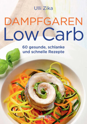 Low Carb aus dem Dampfgarer Gesund & schlank mit wenig Kohlenhydraten Low Carb - ein Zuviel an Kohlenhydraten steht im Verdacht, für eine Reihe von gesundheitlichen Problemen verantwortlich zu sein. Das motiviert immer mehr Menschen, den Kohlenhydratkonsum drastisch einzuschränken und den Anteil an Eiweiß und hochwertigen Fetten im täglichen Speiseplan zu erhöhen. Um die zugeführten Vitamine und Mineralstoffe zudem so schonend wie möglich zuzubereiten und Farben und Geschmack zu erhalten, ist Dampfgaren die Zubereitungsform der Wahl in der modernen Küche geworden. Bestseller Autorin Ulli Zika vereint die beiden Gesundheitstrends und bereitet wertvolle Low-Carb-Rezepte im Dampfgarer zu: Neben tierischem Eiweiß wie Fleisch, Fisch, Geflügel und Eier stehen auch eine Reihe von pflanzlichen Proteinen wie Bohnen, Linsen, Kichererbsen und Pilze im Mittelpunkt - kombiniert mit einer Vielfalt an Gemüse oder Obst, mit Kräutern und Gewürzen sowie hochwertigen Fetten verfeinert. Von klassischer Hausmannskost bis zur kreativen Fusion-Küche: Der kulinarische Genuss steht immer im Vordergrund! Aus dem Rezeptteil: Rote-Rüben-Türmchen mit Forellentatar Hühnerbrust in Kapern-Zitronen-Sauce Bunter Miesmuscheltopf mit Kräutersauce Bauernlinsentopf Schweinsgulasch mit roten Linsen Rotweinbirnen