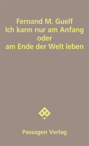 "Ich kann nur am Anfang oder am Ende der Welt leben" (Emil Cioran). Guelfs Buch ist die Geschichte der missglückten Liaison zwischen Individuum und Leben. Ein Mann gelangt in den Besitz mysteriöser Aufzeichnungen, die das verstörende Bild eines Lebens vermitteln, das gleichermaßen geprägt ist von Wissensdrang, Hass und der Absicht, in den Ablauf der Geschichte einzugreifen. Die Reise in die Psyche des Verfassers der Aufzeichnungen beginnt mit dem Bestreben, den Plan der Welt zu erfassen und endet in der chaotischen Realität der Gegenwart. Mit fortschreitender Erarbeitung der Skizzen und aufgrund seiner Nachforschungen gerät der Erzähler selbst in die zerstörerische Spirale. Dort, wo Kontinuität gesucht wird, zeigt sich die menschliche Existenz gefangen in dem Strudel aus der Unversöhnlichkeit von Wissen, Fortschritt und Alltag. Der begrenzte Handlungsspielraum verführt dazu, im Extremen eine letzte Überlebenschance zu sehen. Aber gerade hier findet die Hoffnungslosigkeit ihren authentischen Ausdruck.