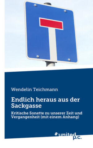 Die Probleme unserer Zeit kann man gründlich untersuchen, historisch ableiten und ausführlich darstellen, man kann sie aber auch, zumindest danach, komprimieren und die Kerngedanken in knapper poetischer Form ausdrücken. Der Autor Wendelin Teichmann hat beides getan: zuerst in seinem Buch „Totaliter Aliter (Völlig anders)“ auf 540 Seiten, sodann im vorliegenden Band „Endlich heraus aus der Sackgasse“ in sechzig kritischen Sonetten, jener gedankenlyrischen Gedichtform aus zwei Vierzeilern und zwei Dreizeilern. In beiden Büchern ist der Gedankengang der gleiche: Der Meinungsimperialismus der Alten Kirche und - im Gegenzug - die Selbstüberhebung der (heute meist materialistischen) neuzeitlichen Naturwissenschaften jenseits ihrer Fachgrenzen haben die „Sinnkrise“ der Moderne und Nachmoderne bewirkt. Glaube und Wissen im „Denkfühlen“ wieder zusammenzuführen ist die Aufgabe, um dem Individuum die spirituelle Tiefendimension zurückzugeben und ihn so gleichzeitig zu ethisch verantwortetem Handeln in der Gesellschaft und weltweit zu führen.