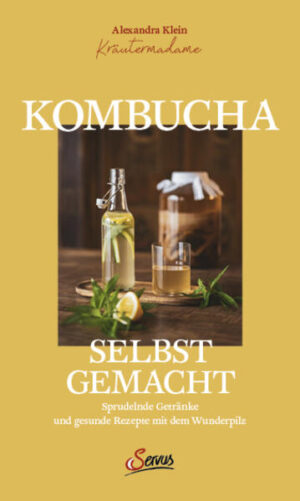 Kombucha herstellen und verwenden: Tipps von der Kräutermadame Ein passendes Plätzchen, die richtige Nahrung und weder zu warm, noch zu kalt: Damit der Kombucha-Pilz für Sprudeln in der Flasche sorgt, gibt es einiges zu beachten. Alexandra Klein, auch bekannt unter dem Namen „Kräutermadame“, kennt sich aus mit Fermentation, Scoby und Co. In diesem Buch teilt sie ihr umfangreiches Wissen über das Ansetzen von und Kochen mit Kombucha. Ob versetzt mit Kräutern, Obst, Kaffee oder als Zutat in köstlichen Gerichten: Kombucha ist ebenso vielseitig wie gesund! - Lecker und gut für Immunsystem, Darmflora und Wohlbefinden: der sprudelige Tausendsassa - Erfolgreich Kombucha ansetzen: so gelingt das probiotische Getränk zu Hause - Mit Kombucha Essen und Getränke verfeinern: eine Auswahl köstlicher Rezepte - „Symbiotic Cultures of Bacteria and Yeast“: Wie Sie Ihren Scoby richtig pflegen - Ansatzflüssigkeit, gesüßter Tee und Scoby: drei Zutaten, unzählige Möglichkeiten! Kombucha essen, trinken oder zur Pflege verwenden: ein Ratgeber Alexandra Klein stellt aus Kombucha erfrischende Getränke, leckere Gerichte und Hautpflege her. In ihrem Buch verrät sie nicht nur, wie die Kombucha-Fermentation auch in Ihrer Speisekammer gelingt, sondern auch ihren ganz persönlichen Bezug zu dem vielseitigen Pilz. Die gelernte Köchin und diplomierte Kräuterpädagogin versetzt das probiotische Teegetränk gerne mit selbstgesammelten Kräutern oder ausgewählten Früchten. Lassen auch Sie sich von ihrer Kreativität im Umgang mit Kombucha inspirieren, tun Sie Ihrer Gesundheit etwas Gutes und versuchen Sie sich selbst an der Herstellung des sprudeligen Getränks!