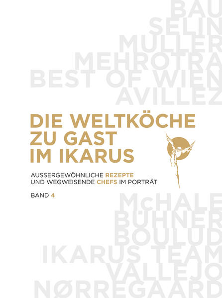 Die besten Köche der Welt wechseln sich Monat für Monat ab, um am Salzburger Flughafen für die Gäste des Restaurant Ikarus ihre Menüs zu zaubern Dieses Jahr kamen die Gastköche aus allen Ecken der Welt: Die beiden deutschen Drei-Sterne-Köche Christian Bau und Thomas Bühner hatten beide denselben Mentor und doch könnte der Unterschied zwischen ihren Kreationen kaum größer sein. Christophe Muller, der Botschafter von Paul Bocuse, präsentiert französische Hochküche in ihrer reinsten Form, Daniel Boulud seine kosmopolitische New Yorker Variante. Søren Selin gilt in Kopenhagen als französisch inspirierter Koch, sein Kollege Nicolai Nørregaard kocht dagegen nur, was auf seiner Heimatinsel Bornholm wächst. Außerdem standen Superstars aus Mexiko-Stadt, London, Lissabon und Neu-Delhi in der Ikarus-Küche. Dort arbeitet Executive Chef Martin Klein mit einem perfekt eingespielten Team und den erlesensten Zutaten, um die Menüs der Gastköche perfekt nachzukochen. Er erzählt von seinen Besuchen in den Heimatländern und Wirkungsstätten der Köche und erklärt Profis und engagierten Hobbyköchen Schritt für Schritt, wie die außergewöhnlichen Gerichte zubereitet werden.