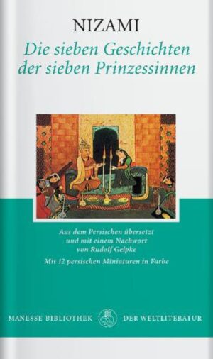 Das märchenhaft-phantastische Werk des persischen Dichters Nizami ist ein Juwel orientalischer Erzählkunst, vergleichbar nur mit den schönsten Geschichten aus «Tausendundeiner Nacht». Zwölf kostbare Miniaturen schmücken diesen Band. Sieben Prinzessinnen erzählen sieben Geschichten, um ihren gemeinsamen Gemahl, König Behram, an den sieben Tagen einer Woche zu unterhalten. Jede der Prinzessinnen stammt aus einem anderen Land, jede lebt im Zeichen eines anderen Sterns und wohnt unter einer andersfarbigen Kuppel des fürstlichen Palastes. Kunstvoll hat Nizami (1141-1202) die Symbolik der Gestirne und der Farben in die Geschichten eingeflochten. Denn am Ende scheinen sieben Aspekte des irdischen Schicksals auf und verbinden sich zu einem Kosmos der Gesetzmäßigkeiten, denen der Mensch allzeit unterworfen ist. Tragisch, weil alle Lust als Illusion entlarvend, ist «Die Geschichte von der unerfüllten Liebe», mit welcher die indische Prinzessin unter der schwarzen Saturnkuppel die Woche beginnt