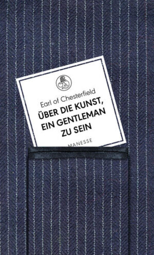 Dieses Buch ist ein Einspruch gegen die überhandnehmende Verpöbelung der Welt. Die Prinzipien des Earl of Chesterfield, ein Herr habe auf Anstand, Stil, Höflichkeit zu achten, sind zeitlos, ja gerade in Zeiten wie diesen höchst beachtenswert. Bei ihm erfährt «Mann», was es braucht, um im Gespräch bella figura zu machen, welche Charakterzüge unerlässlich sind, um als Gentleman zu gelten, und nicht zuletzt, wie man sich die Achtung der Frauen erwirbt. All das weiß der Autor aus eigener Praxis und lässt jene an diesem Wissen teilhaben, die Sinn für Takt und Bonhomie haben. Das neu übersetzte Brevier ist ein Muss für Söhne, Brüder, Ehegatten und alle Männer, die ernsthaft an sich arbeiten.