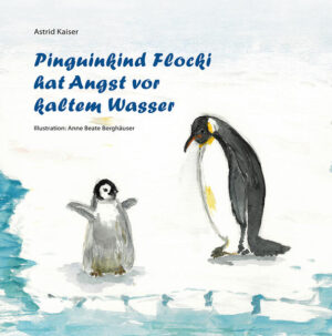 Pinguinkind Flocki lebt auf einer riesigen Eisscholle auf der Antarktis, aber hat Angst vor kaltem Wasser. Lieber kuschelt es sich an den brütenden Vater. Die alten Pinguine wundern sich, warm es immer wärmer wird. Alle in der Pinguinkolonie hören laute knackende Geräusche. Die ganze Scholle bricht fast völlig ein und alle Pinguine springen kopfüber ins Wasser. Nur das kleine Pinguinkind klammert sich am Ei im Schneehaufen fest. Wie die Geschichte ausgeht, wird in einfachen Texten und anrührenden Illustrationen von Anne Beate Berghäuser gezeigt. Für Kinder ab 3 Jahren wird der Klimawandel in die Geschichte des Pinguinkindes Flocki eingebettet.