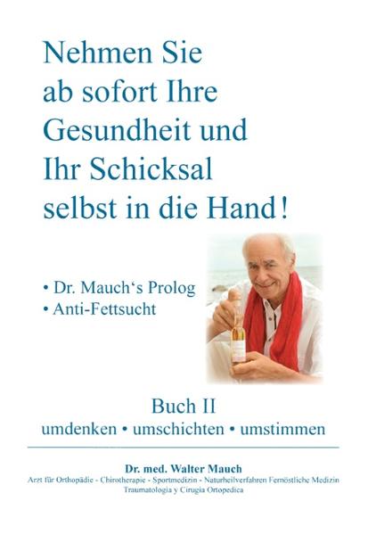 Dr. med. Walter Mauch, Arzt, Sänger, Dichter, Autor und Erfinder, 1937 in Überlingenam Bodensee geboren, studierte in Freiburg, Tübingen,Düsseldorf Medizin und promovierte in Tübingen. Erdurchlief eine außergewöhnliche Ausbildung in der fernöstlichen Medizin, war Dozent der Deutschen Akupunkturschule, erwarb in Deutschland vier schulmedizinische Berufstitel: Orthopädie - Sportmedizin - Chirotherapie - Naturheilverfahren, in Spanien: Traumatologia y Cirugia Ortopedica und ist Mitglied des Colegio MedicoAlicante. Er gelang zu bahnbrechenden Forschungsergebnissen und Erfindungen. Mit Konzerten und Vorträgen wirbt er seit Jahrzehnten füreine gesunde Lebensführung.