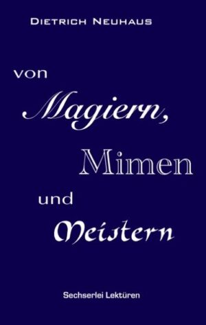 Sechserlei Lektüren: Erstens eine Novelle über internationale Zauberkünstler, darunter einen Weltmeister, der tragischerweise an Parkinson leidet. Zweitens ein Bericht über das traurige Schicksal des Dichterfürsten Friedrich von Schiller - nach dessen Tod. Drittens: Reminiszenzen an ein Schauspielerkollektiv, das vor sechzig Jahren eine Idee hatte, die ungeheure Folgen zeitigte. Viertens der Werdegang des norwegischen Bildhauers Gustav Vigeland - in Form einer scheinbaren Autobiografie. Fünftens eine Historie aus dem Jahr 1564, der die Welt eines der größten Genies verdankt. Sechstens der Reisebericht eines Finnlandfreundes, der die Gedichte samischer Lyriker an uns überliefert.