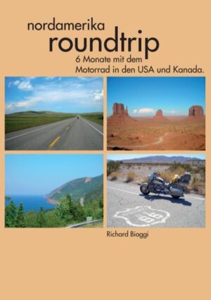 6 Monate mit dem Motorrad auf einer Rundreise in den U.S.A und Kanada. Dieses Buch ist ein eindrücklicher Reisebericht mit vielen Schnappschüssen einer bezaubernden und vielfältigen Landschaft. Es ist auch eine Beschreibung der Begebenheiten verchiedenster Art, welche der Autor während seiner Reise erlebt hat. Über 100 schwarz-weiss Fotos.