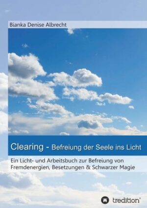 Dieses Buch wirft Licht auf ein altes und doch sehr aktuelles Thema. Es handelt von der Befreiung von Fremdenergien und Besetzungen. Diese Fremdenergien heften sich an den Energiekörper eines Menschen und blockieren ihn. Das äußert sich häufig in einem Gefühl ausgebremst zu werden und innerlich gefangen zu sein. Depressionen und Energielosigkeit, zwanghaftes Verhalten, innere Traurigkeit und Ängste, sowie das Gefühl, fremdgesteuert zu werden, können weitere Indikationen für Fremdenergien sein. Bei den Fremdenergien kann es sich um erdgebundene Seelen, astrale Wesenheiten, Gedankenformen und dunkle Energien handeln. Sie übertragen ihre Gefühle, Blockaden, Krankheiten und Verhaltensweisen auf die betroffene Person und kontrollieren sie. Die Verbindung zur eigenen Seele und zum innerem Licht wird durch diese Energien blockiert . Bianka Denise Albrecht berichtet von ihren langjährigen Erfahrungen in ihrer Clearing Tätigkeit. Sie gibt Einblicke in die Ursachen und Hintergründe von Besetzungen und vermittelt im zweiten Teil des Buches Techniken, um sich selbst von energetischen Attacken, Schwarzer Magie und Besetzungen durch Fremdseelen zu befreien.