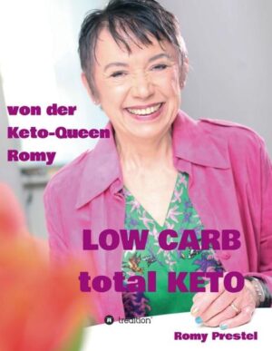 Seit 40 Jahren lebe ich mit Erfolg ketogen, dem einzigartigen Weg ohne Sport zu Gesundheit, Power und voll befriedigendem Blick in den Spiegel. Der Auslöser zu diesem Rezeptbuch war mein sensationelles und alles bisherige revolutionierende Leinsamenbrot: Es zählt nur 1,3 g Kohlenhydrate je 100 g gebackenes Brot und schmeckt ähnlich wie sehr gutes Roggenbrot. Es sieht auch so aus und wirklich jeder isst es gern, sogar als Schulbrot! Dieses Hefebrot ganz ohne Ei lässt sich mit dem Brotmesser in sehr dünne Scheiben schneiden. Außerdem lassen sich mit diesem Rezept äußerst leckere Pizza-Böden backen. Die Falle bei der Keto- und Low-Carb-Ernährung ist jedoch die Lust auf Kuchen, Torten, Desserts und Pralinen. Mit meinem Rezeptbuch in der Küche tappt ganz sicher niemand mehr hinein: Ab sofort genießen Sie Romys sensationelles Brot mit Butter und Himbeermarmelade zum Frühstück, mittags die geliebte Pizza mit Caramel-Dessert, nachmittags Linzertorte, abends Quiche Lorraine und Petits Fours und als Betthupferl die so lange vermißten Pralinen bis zum Abwinken! Glauben Sie mir, denn ich habe 40 Jahre Erfahrung!