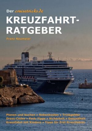 Der cruisetricks.de Kreuzfahrt-Ratgeber ist ein ausführliches Reise-Handbuch, das sich intensiv mit allen praktischen Fragen einer Kreuzfahrt beschäftigt: zahlreiche Tricks und ausführliche Details zur Auswahl der passenden Reederei und des richtigen Schiffs, zu Nebenkosten wie Trinkgeldern und Getränken, Tipps zur Kleiderordnung, zu den Raucher-Regelungen an Bord und zur Vermeidung von Seekrankheit, Pack-Tipps für den Kreuzfahrt-Urlaub, Informationen über die Sicherheit an Bord, empfehlenswerte Versicherungen und vieles mehr. Der Kreuzfahrt-Markt ist groß und bietet für jeden das passende Schiff - vorausgesetzt man bucht nicht gleich das erstbeste Angebot, nur weil es billig ist. Vor allem Erst-Kreuzfahrer sind gut beraten, sich vor der Buchung genau zu informieren. Der cruisetricks.de Kreuzfahrt-Ratgeber gibt einen umfassenden Einblick in alle wichtigen Kreuzfahrt-Themen und liefert alle Details, die Urlauber für ihre erste Kreuzfahrt wissen sollten. Ein Online-Update-Service via QR-Code gibt dem Leser außerdem bequemen Zugriff per Smartphone auf ständig aktualisierte Informationen beispielsweise zu Trinkgeld und Getränkepreisen an Bord der Schiffe.