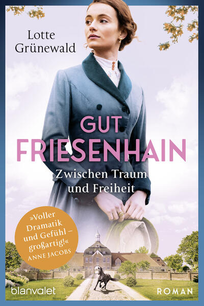 Münsterland 1895: Zerrissen zwischen gesellschaftlichen Konventionen und dem Drang nach Freiheit kämpft eine junge Grafentochter für die Erfüllung ihres Traums … Münsterland, 1895. Als älteste Tochter der Grafenfamilie von Scheweney ist Luises Leben vorbestimmt: Sie soll den Adligen Johan van Leeuwen heiraten und ihre Tage unter den feinen Damen der Gesellschaft verbringen. Doch die temperamentvolle Luise will ihre Zukunft selbst gestalten. Sie will Tiermedizin studieren und auf dem Gestüt ihrer Familie anpacken. Als sie heimlich an einer Veranstaltung der Frauenbewegung teilnimmt, lernt sie Max Brugge kennen. Der junge Sozialdemokrat hat für Luises Probleme nur Spott übrig, Johan wiederum entpuppt sich bei seiner Ankunft nicht nur als standesgemäß, sondern auch als weltoffen. Ein passender Ehemann scheint endlich gefunden - doch warum geht Max Luise einfach nicht aus dem Kopf? Die große Münsterland-Saga von Lotte Grünewald: Band 1: Gut Friesenhain - Zwischen Traum und Freiheit Band 2: Gut Friesenhain - Zwischen Hoffnung und Vernunft Band 3: Gut Friesenhain - Zwischen Liebe und Skandal