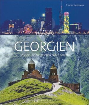 Eine gigantische Bergwelt, stille Bergdörfer, versteinerte Dinosaurierspuren, traditioneller Weinbau, weite Strände und eine quirlige Hauptstadt. In Georgien gibt es noch viel zu entdecken. Dieser Bildband präsentiert alle Highlights des Landes, vom Kaukasus, dem Hochtal Swanetien mit seinen mittelalterlichen Wehrtürmen, der traditionellen Weinbauregion Kachetien über das lebendige und architektonisch vielfältige Tiflis bis zum Schwarzen Meer.