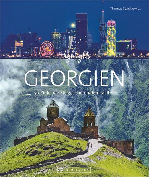 Eine gigantische Bergwelt, stille Bergdörfer, versteinerte Dinosaurierspuren, traditioneller Weinbau, weite Strände und eine quirlige Hauptstadt. In Georgien gibt es noch viel zu entdecken. Dieser Bildband präsentiert alle Highlights des Landes, vom Kaukasus, dem Hochtal Swanetien mit seinen mittelalterlichen Wehrtürmen, der traditionellen Weinbauregion Kachetien über das lebendige und architektonisch vielfältige Tiflis bis zum Schwarzen Meer.