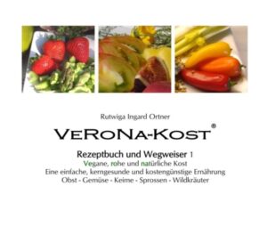 Das Motto des Buches ist: „Hinschauen, erkennen und umdenken“ VeRoNa-Kost möchte mit seinen Rezepten zeigen, dass vegan und roh zu leben keinen Verlust an Genuss bedeutet, sondern wundervolle Gaumenfreuden bringt und gesund macht, wenn man bereit ist, diese Ernährung Schritt für Schritt wie eine neue Sprache zu erlernen. Eine gesunde Kost bereitet Freude am Essen und beflügelt uns noch lange danach durch umfassendes Wohlbefinden. VeRoNa-Kost -vegan-roh-nachhaltig - lässt uns in Köstlichkeiten schwelgen und erfahren, dass mit wenig Nahrung mehr Genuss, Sättigung und Wohlbefinden erreicht wird. VeRoNa-Kost ist eine frische Kost, mit großer Geschmacksvielfalt, die uns das Leben erleichtern wird, also auf neuen Wegen das Leben versüßen kann, Entspannung bringt von unsinnigem Arbeitsaufwand bei der Zubereitung von Nahrung. Die Natur deckt uns den Tisch mit so üppiger Reichhaltigkeit an Früchten, Samen und Gemüsen, das an Abwechslung über das ganz Jahr hindurch keinen Mangel an Köstlichkeiten bringt. Nahrung muss eine Freude sein für Auge, Nase und Gaumen. - Sie muss also appetitlich aussehen, verlockend riechen und köstlich schmecken. - VeRoNa-Kost schmeckt so gut, dass unsere Geschmacksknospen voll befriedigt werden. - Die Gerichte sind so kombiniert, dass keine Gier nach mehr entsteht und mit wenig Nahrung sättigt. - Sie erzeugt kein Verlangen nach Gebäck, Tabak, Kaffee, Alkohol, Süßigkeiten oder Eiscreme. - Sie bedeutet ein Höchstmaß an Frische und Qualität. - Sie ist arbeitssparend, energiesparend, umweltschonend und somit nachhaltig - Preiswert, weil Ausgaben für unnütze „Leckereien“ und Alkohol entfallen. Die natürliche Gesundheit sollt normalerweise ein Dauerzustand fröhlichen Wohlbefindens sein. Sie sollte wachsende Körperkräfte, mit dem Alter zunehmende Geisteskraft und ausreifende Erfahrung auf allen Gebieten mit sich bringen, nicht aber einen vorzeitigen Arbeitskraft lähmenden Krankheitszustand darstellen mit Gebrechen aller Art.