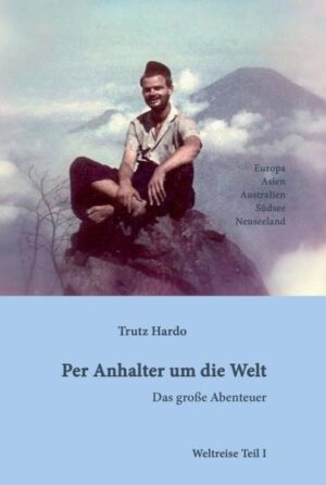 Trutz Hardo unternahm im letzten Drittel des 20. Jahrhunderts eine Reise per Anhalter um die ganze Welt. In diesem 1. Teil schildert er den oft mühsamen Weg bis Indien, wo er Lehrer an einer tibetischen Schule war, mit Mönchen der Jains zusammenlebte und von einem Elefanten gejagt wurde. In Thailand entkam er nur knapp der Kugel eines chinesischen Mafioso, und auf einem Segelschiff nach Timor wurde er von gefährlichen Windhosen überrascht. In Australien arbeitete er als Baggerfahrer im Busch, als Rausschmeißer in Sydney, als Kellner und als Buchverkäufer. Als solcher avancierte er zum besten Verkäufer und gewann eine Flugreise nach Bangkok. In Neuseeland begann er als Kartoffelaufleser und endete als hochbezahlter Manager, bevor er seine Weltreise fortsetzte. Der erste Teil endet auf Tahiti. Dieser 1. von insgesamt 4 Bänden ist gespickt mit Abenteuern, wie sie spannender nicht sein können und wie sie dem heutigen, abenteuerlustigen Erdenbürger vermutlich kaum noch möglich sind.