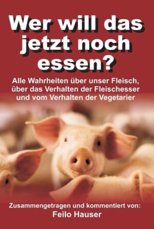 Wer will das jetzt noch essen? Diese Frage stellen sich mittlerweile viele Vegetarier, wenn sie ratlos vor den Fleischregalen in den Supermärkten stehen. Hat es sich noch nicht herumgesprochen, dass dieses Fleisch unsere Gesundheit und unsere Erde gleichermaßen zerstört? Oder ignorieren die Fleischesser einfach die allseits bekannten Fakten? „Wer will das jetzt noch essen?“ ist ein Sachbuch, das schonungslos über den Fleischkonsum aufklärt. Zum ersten Mal werden wirklich alle Wahrheiten, die den Fleischverzehr betreffen versammelt, denn die bisherigen Bücher zum Thema decken oft nur Teilbereiche ab. Feilo Hauser führt uns ohne Umwege in die Problematik der Fleischproduktion ein und deckt dabei alle Scheinargumente der Fleischesser auf. Gleichzeitig informiert er über die Methoden der Fleischherstellung, über die Verantwortlichkeit der Fleischkonsumenten und über die Wirkung der Vegetarier. Das Buch funktioniert somit als Rüstzeug für jeden Vegetarier, der bisher nur einige Teilbereiche seiner Überzeugung kannte. Gleichzeitig kann es als Manifest der Vegetarier- und Veganerbewegung dienen.