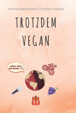 "Trotzdem Vegan" ist ein spannender Einstieg für alle, die sich für "vegan" interessieren, aber noch nicht so recht wissen, was sie davon halten sollen oder wie es funktionieren kann. Das Buch orientiert sich an den häufigsten Fragen und Vorbehalten. Zu diesen äußern sich vegane Köche, Leistungssportler, Weltreisende, Menschen mit wenig Geld und Menschen, deren Job es ist, mit Nicht-Veganern zu reden. In 13 Interviews geben sie persönliche Einblicke in ihr veganes Leben, ihre Beweggründe und ihren eigenen Weg zu dieser Lebensweise. Die Interviews sind thematisch in fünf Kapitel eingeteilt: "Vegan=Verzicht und weniger Geschmack?", "Ist Veganismus eine Ideologie?", "Brauchen starke Männer - und Frauen - Fleisch?", "Funktioniert Vegan unterwegs?" und "Ist Vegan teuer?" Ergänzt wird das Ganze durch umfangreiche Link- und Literaturtipps. Interviewpartner sind: Björn Moschinski (bekannter Koch und Kochbuchautor), Lars Hoßmann (Entwickler von veganen Rohkost-Rezepten und Rohkost-Tortenkünstler), Dr. Melanie Joy (Psychologie- und Soziologie-Professorin und Autorin des Buches „Warum wir Hunde lieben, Schweine essen und Kühe anziehen“), Sebastian Joy (Geschäftsführer beim VEBU, dem Vegetarierbund Deutschland), Mahi Klosterhalfen (Geschäftsführender Vorstand der „Albert Schweitzer Stiftung für unsere Mitwelt“), Patrik Baboumian (international erfolgreicher Strongman-Sportler), Mark Hofmann (veganer Ausdauersportler, Marathon-, Ultra-Marathon- und Ultra-Triathlon-Wettkämpfer), Angela Gossow (Managerin und langjährige Sängerin der weltweit tourenden Death Metal Band „Arch Enemy“), Mille Petrozza (Sänger der international erfolgreichen Thrash Metal Band „Kreator“), Heino Nölke (Veranstaltungstechniker mit ständig wechselnden Einsatzorten), Justin P. Moore (Rucksackreisender, Künstler, Buchautor), Rose (Geringverdienerin), Anna (Studentin mit kleinem Budget). Mit einem Vorwort der "Vegan Zombies".