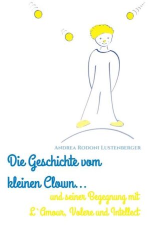 Als der kleine Clown eines Tages sich mit vielen Zweifeln und Fragen unter einen Baum setzte, geschah etwas sehr Wundersames. Auf seine grösste aller Fragen, welche die Frage nach dem Lachen der Menschen war und wie er es entfachen könnte, fällt ihm plötzlich ein kleiner Ball direkt in die Hände. Dies ist der Beginn dieser Geschichte, und der Beginn der Begegnung des kleinen Clowns mit L`Amour, Volere und Intellect, begleitet von einer mysteriösen, kindlichen Stimme. Eine Geschichte, welche zu seinem Abenteuer des Lernens wird und der Beginn von sehr besonderen Freundschaften ist, auf seiner Reise durch diese Welt... * Die Geschichte vom kleinen Clown und seiner Begegnung mit L`Amour, Volere und Intellect ist eine spielerische Auseinandersetzung mit den drei Elementen: Liebe, Wille und Intelligenz, welche unsere persönlichen Entscheidungen beeinflussen, oft auch gerne ein Element das andere durcheinander bringt und welche doch in jedem Menschen (mal mehr, mal weniger...) verwurzelt sind. Der kleine Clown ist auf dem Weg des Erwachsenwerdens und gerät durch mysteriöse Gegebenheit in Kontakt mit L`Amour, Volere und Intellect, durch welche er von ihren Geschichten erfährt und von diesen Begegnungen beeinflusst, sein Leben zu gestalten beginnt. * Eine poetische Erzählung für Erwachsene, Kinder und Jugendliche, mit Humor und der Einladung zum spielerischen Weiterentwickeln und Entdecken. Ein Büchlein mit Farbskizzen der Autorin. Für den einzelnen Leser, sowie auch als Erzählung und Drei-Generationen Märchen geschrieben. Auch als kleines Geschenk und Mitbringsel geeignet. Altersempfehlung zirka: 9 - 99 Jahre.