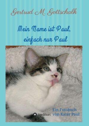 Kater Paul aus der Tierhilfe erzählt, wie er zu seiner Menschenfamilie gekommen ist. Sein Leben auf der Pflegestelle, sein Hoffen und Bangen. Wer nimmt mich? Wohin komme ich? Wie sind die Menschen, die mich nehmen? Er erzählt von seinem Kumpel Max, der mit ihm zu der neuen Familie kam. Eine anschauliche Geschichte, für jeden, der Katzen liebt.