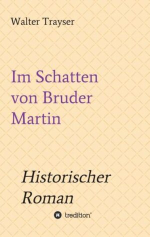 Im Schatten von Bruder Martin Bei der Handlung des Romans handelt es sich um eine Fiktion, die sich um ein geschichtliches Ereignis dreht. Ich habe mich bemüht die Orte, die Gebräuche und die genannten historischen Personen, deren Lebens-und Gedankenwelten die oft mit dem Handlungsablauf verknüpft sind, möglichst korrekt darzustellen. Der Protagonist des Romans, Konrad, tritt als Ich-Erzähler auf und lässt den Leser an seinen erlebnisreichen Jahren, zwischen 1506 und 1525, lebhaft teilhaben.