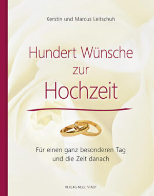 Glück-Wunsch zu einem wunderbaren Schritt! Und für den gemeinsamen Weg von Herzen alle guten Wünsche, große und kleine, von A bis Z. "Dieses Buch haben wir geschrieben, weil uns damals etwas aufgefallen ist: Vielen Hochzeitsbüchern und Glückwunschkarten fehlte es nach unserem Geschmack an Humor und Leichtigkeit. Als ob mit der Hochzeit eine durch und durch ernste Zeit beginnen würde! Anderen fehlte es ein wenig an Ernsthaftigkeit, fast als wäre alles nur ein Spiel. Wir wollten ein facettenreiches Glückwunschbuch schreiben, so wie die Liebe und das Leben tausend Facetten haben. So wünschen wir Ihnen von Herzen all das, was die Liebe braucht, um lebendig zu bleiben: von A wie Ausdauer und Augenzwinkern bis Z wie Zusammenhalt (und manchmal auch Zwieback!), Großes und Kleines. Aus dem Vorwort von Kerstin und Marcus Leitschuh