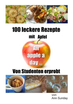 Alle Rezepte sind sehr ausführlich erklärt, mit vielen Tipps, so dass auch wenig Erfahrene ihre Freude beim Kochen und Backen haben werden. Das wichtigste dabei: „Die Gerichte schmecken lecker!“ Das haben Studenten, die die Rezepte erprobt haben, bestätigt. Der Apfel gehört zu den gesündesten Obstsorten überhaupt. Wie bereits das Sprichwort besagt: „An apple a day keeps the doctor away“ (Elisabeth Mary Wright). Das heißt so viel wie, wenn man täglich einen Apfel zu sich nimmt wird man nicht krank. Hier bekommen Sie die Abwechslung in Sachen Apfelrezepte pur! 100 leckere Rezepte mit Apfel, teilweise mit zusätzlichen Varianten. Es ist alles dabei, Salate und Vorspeisen, Hauptspeisen herzhaft oder süß, Beilagen herzhaft und süß, Desserts, Süße Kleingebäcke und Kuchen, Brötchen und Brot, Getränke und Sonstiges. Zu jedem Rezept gibt es mindestens ein Bild auf dem das Gericht dargestellt ist. Die Bilder sind alle Original und ungeschönt! Jetzt wird es einfach lecker und gesund zu leben. Gesund bleiben kann soooo lecker sein!