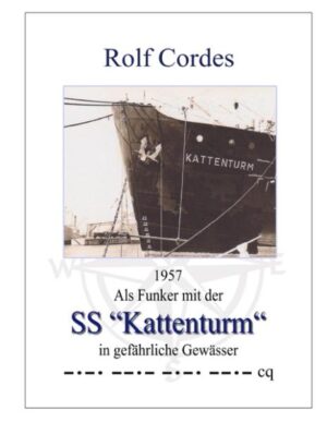 Ägypten hatte 1956 mal wieder den Suez-Kanal gesperrt. Wir mussten also auf weiten Seewegen ganz um Afrika herum fahren. In Höhe Angola bekam unsere SS "Kattenturm" einen Maschinenschaden und trieb bedrohlich auf die Küste zu! Das Maschinenpersonal versuchte in glühender Hitze und bei schwerem Seegang die Maschine zu reparieren… Ich versuchte als junger Funker auf meiner ersten Fahrt über Kapstadt Radio und Norddeich Radio Hilfe zu bekommen, bis ich eine riskante Entscheidung treffen musste… Später erlebten wir auch im Persischen Golf, im Roten Meer und im Mittelmeer schöne, aber auch aufregende, und auch gefährliche Stunden. Bei herrlichen Sonnenuntergängen, zusammen bei kühlem Bier an Deck Seemannslieder singend, fühlte ich eine herrliche Freiheit. Landgänge in afrikanischen, arabischen und mediterranen Ländern ließen uns manches Abenteuer erleben. Auch davon will ich euch erzählen.