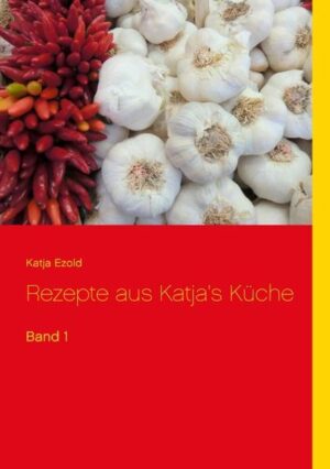 Kochen ist Liebe - unter dem Motto steht der erste Band aus der Reihe "Rezepte aus Katja's Küche". Viele bekannte und einige weniger bekannte Rezepte - Hausmannskost aber auch mal was ausgefallenes - all das findet sich hier in diesem kleinen Büchlein. Es enthält Vorspeisen und Suppen genauso wie Hauptgerichte und Menuvorschläge. Natürlich dürfen Backrezepte - ob Kuchen, Torten oder Kekse - ebenso nicht fehlen.