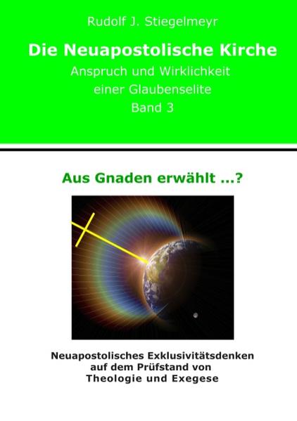 Die Neuapostolische Kirche ist davon überzeugt, DAS Heils- und Erlösungswerk Gottes hier auf Erden zu sein, ohne welches niemand an der ersten Auferstehung (Offenbarung 20,5-6) und damit am von Jesus Christus verheißenen Erbteil der Gerechten würde teilnehmen können. Dank des in ihr wirkenden urchristlich verstandenen Apostelamtes sieht sie sich dabei als unmittelbare und einzig wahre Fortsetzung der Urkirche, ein Anspruch, der automatisch die Legitimation für die exklusive Entrückung bei der Wiederkunft Christ beinhaltet. In insgesamt vier Bänden zu Anspruch und Wirklichkeit dieser Glaubensüberzeugung setzt dieses religionssoziologische Grundlagenwerk sich detailliert mit dem neuapostolischen Denken und seiner Herkunft auseinander und gibt so einen kritischen Einblick in die Ursachen und Wirkungen geschlossener Glaubenssysteme aus dem Blickwinkel christlicher Theologie und biblischer Wissenschaft. Dieser dritte Band des Gesamtwerkes zur Neuapostolischen Kirche setzt sich mit den Alleinstellungsmerkmalen der neuapostolischen Glaubenslehre auseinander: exklusivistische Naherwartung und partikularistische Erwählung. Vor allem das exklusivierte Apostolats- und Eschatologieverständnis und damit verbunden die als Alleinstellungsmerkmal verkauften Kirchen-, Heils- und Erlösungsvorstellungen stehen im Fokus der Betrachtung. Dabei richtet der Autor sein Augenmerk auf die Frage, inwieweit diese primären Alleinstellungsmerkmale (Apostelamt, Erwählung und Naherwartung auf eine selektive Brautentrückung) biblisch und theologisch tragfähig und vor der Vernunft plausibel und stichhaltig zu vertreten sein würden.