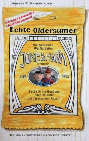 Echte Oldersumer: Der urostfriesische Krimispaß - endlich als Buch. Sie sind zwei langjährige Mitarbeiter der Oldersumer Werft und eigentlich rechtschaffene Ostfriesen: die beiden Werftarbeiter Joke Bruns und Harm Janßen. Wäre da nur nicht ihr geheimes Laster, bei jeder möglichen Gelegenheit etwas mitgehen zu lassen, und ihre gleichzeitige Furcht, dabei schließlich doch von der Polizei aufgespürt zu werden. Deshalb bedarf es viel List und Tücke, um böswillige Verdächtigungen und Berufsverbrecher abzuschütteln, die ihre Pläne oder ihr Revier durchkreuzen. Dies um so mehr, als Harm nicht der Allerhellste ist. Dennoch halten Joke und Harm fest zusammen und behalten dabei (fast) immer Oberwasser und den Überblick. Denn sie sind kernig, komisch und kleinkriminell und - mehr als das - sind sie echte Oldersumer und waschechte Ostfriesen. Und sie sprechen die robuste Sprache der Küstenbewohner - und handeln auch nach ihr! Seit September 2012 sorgen die Kriminalgrotesken für viel Vergnügen und Furore im beschaulichen Hafenort und die Lesungen im Museum Alte Seilerei sind inzwischen legendär. Das lang erwartete Taschenbuch enthält sechs kuriose Kriminalfälle (rund um Paketdrohnen, einem Toten in der Badewanne, den großen Eisenbahnraub u.v.m.). Und es enthält die urkomischen plattdeutschen Weisheiten und Dialoge, die hier parallel in hochdeutscher Übersetzung abgedruckt werden. Aktuelle Informationen und Termine finden sich auf der Facebook-Seite: www.facebook.com/pages/Echte-Oldersumer/ Dort gibt es auch die Trickfilm-Videos mit Joke & Harm. Kurz gesagt: Ein Regionalkrimi-Phänomen aus dem Nordwesten!