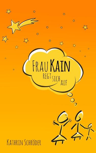 Frau Kain regt sich auf Altbekannte Geschichten aus der Bibel humorvoll erzählt Noahs Schwiegermutter schwebt zwischen Depression und Hoffnung, Frau Kain regt sich auf und der Dorfklatsch kennt keine Grenzen: Mit viel Humor und Liebe zum Detail entführt uns die begnadete Geschichtenerzählerin Kathrin Schröder in eine bis dato ungekannte biblische Welt. Unverblümt tiefgründig und anschaulich lässt die Autorin die Verwandten, Nachbarn und Freunde der zentralen Protagonisten der Bibel lebendig werden. Der Leser erhält tiefe Einblicke in ihre Gedanken und Emotionen, Feindschaften und Beziehungen. Er erfährt Nachdenkliches, Ungeklärtes, Schönes, Verzweiflung, Lob und Kritik - alles Unausgesprochene dringt an die Oberfläche, so wie es vielleicht damals geäußert sein könnte. Diese einmalige Geschichtensammlung über zentrale Schauplätze aus dem Buch der Bücher ist etwas für Groß und Klein, jung und alt. Für Mutter und Kind, für Bibelfeste und Bibelscheue. Der Autorin gelingt es spielerisch, spannungsgeladene Szenerien mit modernen und humorvollen Elementen zu verbinden und damit die Menschen abzuholen in eine einst ernste Welt, die mit diesem Buch nun großen Spaß macht.