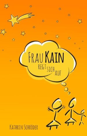 Frau Kain regt sich auf Altbekannte Geschichten aus der Bibel humorvoll erzählt Noahs Schwiegermutter schwebt zwischen Depression und Hoffnung, Frau Kain regt sich auf und der Dorfklatsch kennt keine Grenzen: Mit viel Humor und Liebe zum Detail entführt uns die begnadete Geschichtenerzählerin Kathrin Schröder in eine bis dato ungekannte biblische Welt. Unverblümt tiefgründig und anschaulich lässt die Autorin die Verwandten, Nachbarn und Freunde der zentralen Protagonisten der Bibel lebendig werden. Der Leser erhält tiefe Einblicke in ihre Gedanken und Emotionen, Feindschaften und Beziehungen. Er erfährt Nachdenkliches, Ungeklärtes, Schönes, Verzweiflung, Lob und Kritik - alles Unausgesprochene dringt an die Oberfläche, so wie es vielleicht damals geäußert sein könnte. Diese einmalige Geschichtensammlung über zentrale Schauplätze aus dem Buch der Bücher ist etwas für Groß und Klein, jung und alt. Für Mutter und Kind, für Bibelfeste und Bibelscheue. Der Autorin gelingt es spielerisch, spannungsgeladene Szenerien mit modernen und humorvollen Elementen zu verbinden und damit die Menschen abzuholen in eine einst ernste Welt, die mit diesem Buch nun großen Spaß macht.