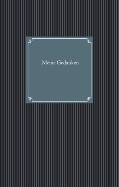 Dieses Gedanken-Tagebuch möchte gern Ihr Begleiter sein. Es ist angenehm gestaltet und hat viel Platz für all Ihre Ideen, Gedanken, Erfahrungen, Erlebnisse, Erkenntnisse, Wünsche, Hoffnungen und Pläne. Tragen Sie hier Ihre ganz persönlichen Gedankenschätze zusammen und nichts geht mehr verloren. "Meine Gedanken" ist gibt es als gebundene Ausgabe und als Paperback. - 112 cremefarbene Seiten, dezent grau liniert - mit Lesebändchen (nur gebundene Ausgabe) - im Format: 14 x 22 cm - mit ausgewählten Zitaten - mit 2 Zeichnungen und Impulsgedanken des Autors zum Thema Selbstentwicklung Besonders Empfehlenswert für Tagebuchliebhaber/innen, Menschen in Veränderungssituationen, als Begleitbuch für Coaching, Beratung oder als Therapietagebuch.