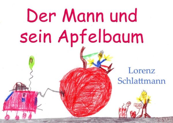 Vor dem Schlafengehen erzählte der 8jährige Lorenz spontan und ohne zu unterbrechen die vorliegende Geschichte von dem Mann, der seinen Apfelbaum sorgfältig hegt und pflegt, zunächst jedoch keinen Erfolg damit hat, bis sich nach einer überraschenden Entwicklung schließlich alles zum Guten wendet. Seine Eltern brachten die Geschichte am nächsten Tag mithilfe einer Videoaufnahme mit geringen sprachlichen Veränderungen zu Papier, und Lorenz begann, sie mit Bildern zu ergänzen.