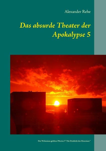 Die Dialektik des Hirnrisses ist der fünfte Band der Reihe "Das absurde Theater der Apokalypse - Des Wahnsinns goldene Pforten" und entführt den Leser in Alex' Gedankenwelt, die sich politisch und philosophisch in komplexe Thematiken verspinnt und die in den vorherigen Stücken angeschnittenen Inhalte weiter ausgestaltet. Hier wird dem Antihirn ein breiter Raum gezollt und auch der Wert der Überwachungsgesellschaft im Zuge der Utopie einer idealen Gesellschaft kritisch reflektiert...