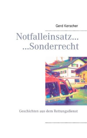 Sechzehn Jahre Rettungsdienst prägen. Man sieht Dinge, die man nicht gesehen haben will und Dinge, die man nicht missen will - und man sieht dabei fast alles. Da bleiben natürlich Geschichten nicht aus: Skurriles, Lustiges, Tragisches oder einfach nur Bemerkenswertes. In diesem Buch finden Sie eine Auswahl von allem, was das Leben zu bieten hat.