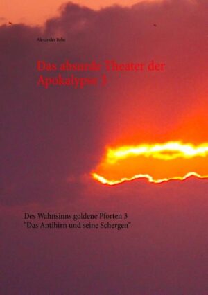 Das absurde Theater 3 - Des Wahnsinns goldene Pforten "Das Antihirn und seine Schergen" stellt Alex komplexes Weltbild näher dar. Zunächst auf dem "Schlachtfeld" gelangt Alex mit seinen eingebildeten Schattenmarionetten in Dimensionen, die sich sowohl philosophisch als auch politisch abheben in eine Utopie des Menschengeschlechts und Anlaß bieten für komplexe Reflexionen über den Sinn des Daseins und der Gesellschaft. Dabei verlässt Alex den Boden der Realität und bewegt sich in die gefährlichen Sphären, die das Antihirn aus Alex vielgespaltenen Schädel zu emmanieren in der Lage ist...