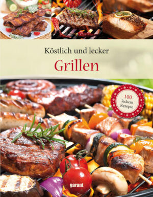 Wer liebt nicht den verführerischen Duft von frisch gegrilltem Fleisch und pikanten Würstchen? Wer kann saftigem Fisch und feinem Gemüse frisch vom Grill widerstehen? Serviert mit würzigen Soßen, köstlichen Salaten sowie gerösteten Baguettes wird jeder Grillabend zu einem kulinarischen Erfolg. Wir haben für Sie 100 herrliche Rezepte gesammelt und ausprobiert, damit Sie Ihre Lieben damit verwöhnen können. Alle Rezepte sind übersichtlich zusammengestellt, durchgehend mit farbigen Abbildungen versehen und Schritt für Schritt erklärt. Ein ausführlicher Ratgeberteil, der viele Tipps und Tricks verrät, garantiert den Erfolg. Gutes Gelingen und viel Spaß beim Grillen und Genießen..