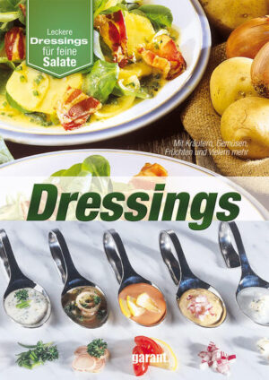 Die Grundlage für einen überzeugenden Salat ist das Dressing. Ein delikates Dressing peppt die einfachsten Salate auf und verwandelt sie in außergewöhnliche Köstlichkeiten. Eine Auswahl unserer besten Rezepte laden Sie zum Schlemmen ein. Alle Rezepte sind übersichtlich zusammengestellt, durchgehend mit den schönsten Abbildungen versehen und Schritt für Schritt erklärt. Praktische Regeln für die Zubereitung und bewährte Tipps garantieren den Erfolg. Gutes Gelingen und viel Spaß beim Kochen und Genießen.