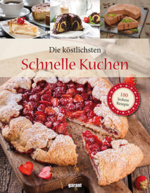 Für alle, die trotz vieler Verpflichtungen und Termine nicht auf den Genuss eines köstlichen Kuchens verzichten wollen, bietet dieses Buch die optimale Lösung. Wir haben für Sie 100 herrliche Rezepte gesammelt und ausprobiert, damit Sie Ihre Lieben damit verwöhnen können. Alle Rezepte sind übersichtlich zusammengestellt, durchgehend mit farbigen Abbildungen versehen und Schritt für Schritt erklärt. Ein ausführlicher Ratgeberteil, der viele Tipps und Tricks verrät, garantiert den Erfolg. Gutes Gelingen und viel Spaß beim Backen und Genießen.